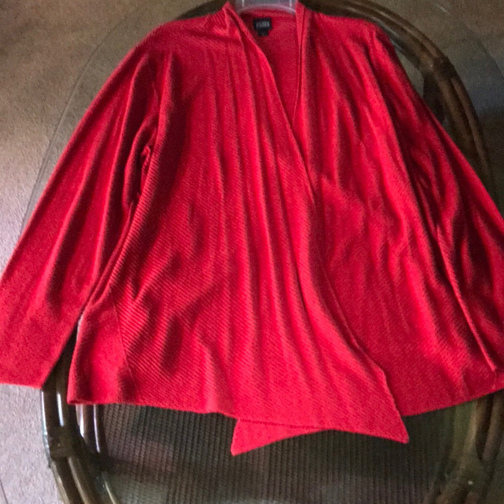 Eileen Fisher red sweater top